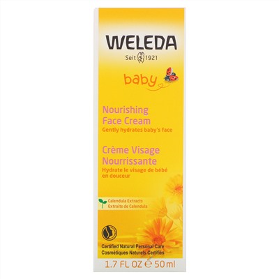 Weleda, Baby, питательный детский крем для лица, с экстрактами календулы, 50 мл (1,7 жидк. унции)