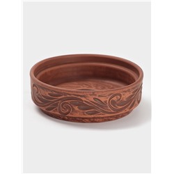 Форма для запекания «Вьюнок‎»,‎ 300 мл., 12×4 см, красная глина