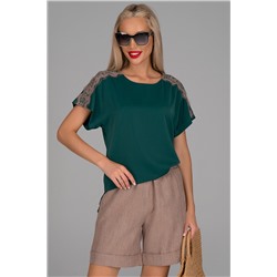 Блузка Келли (кружево/изумруд)
