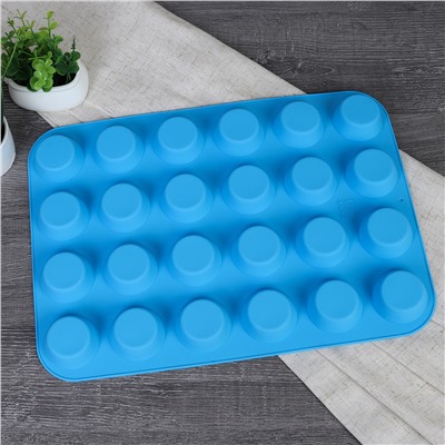 Форма для выпечки 24 ячейки силиконовая Пирамидки 2х2 см / HL-238 /уп 100/ 0,163/ 34*24*2/ ПРОМО АКЦИЯ