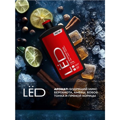 Парфюмированный гель для душа мужской LЁD огненная мощь, 490 мл