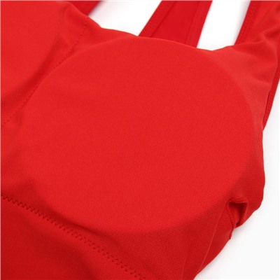 Купальник женский слитный с завязками на спине MINAKU, размер 46, красный