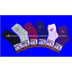 Лариса носки детские на девочку БАБОЧКИ внутри махра арт. ВА 50