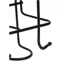 Подставка для зонтов настенная, с крючками, металл, 6.4×13×39 см, чёрная