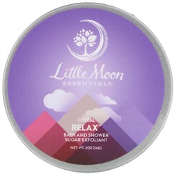 Little Moon Essentials, Relax, Floral Sugar Exfoliant, Bath and Shower, 2 oz (56 g)