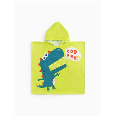 Полотенце - пончо детское махровое «Крошка Я. Дино», 60×120 см, хлопок 100%