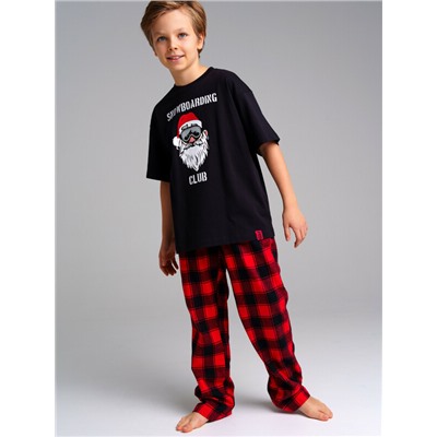 Комплект для мальчиков: брюки текстильные, фуфайка трикотажная (футболка)