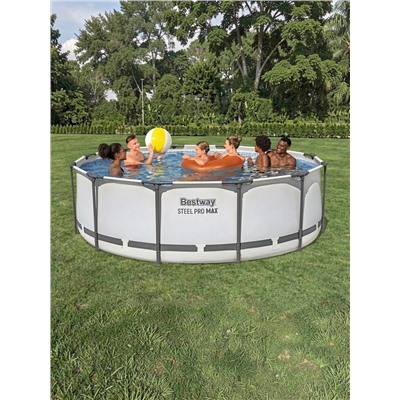 Бассейн каркасный Steel Pro MAX, 366×100 см, фильтр-насос, круглый, 56260 Bestway