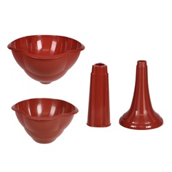 Клумба пластиковая, 2 яруса, d = 25–55 см, высота бортика 87 см, на высокой ножке, коричневая