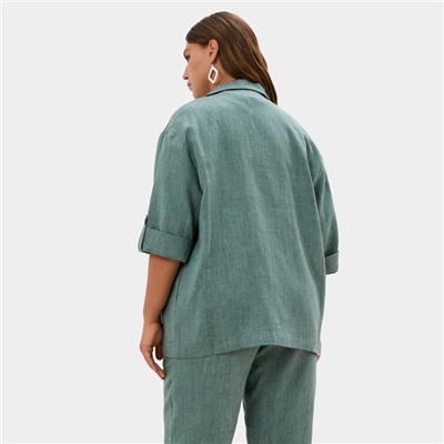 Пиджак женский MIST plus-size, размер 50, цвет зелёный