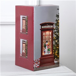 Светодиодная фигура «Дед Мороз и олень» 9×20×8 см, пластик, батарейки ААх3 (не в комплекте), USB, свечение тёплое белое