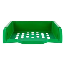 Лоток для бумаг горизонтальный ЛИДЕР зеленый ЛТГ-30468 Стамм