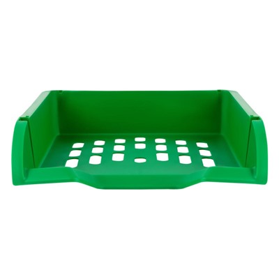 Лоток для бумаг горизонтальный ЛИДЕР зеленый ЛТГ-30468 Стамм