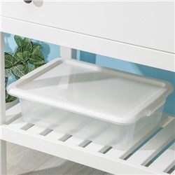 Контейнер для хранения Porter, 8 л, 41×31×11 см, с крышкой, слоновая кость