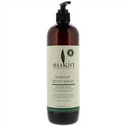 Sukin, Super Greens, растительный гель для душа, натуральный аромат, 16,91 ж. унц. (500 мл)