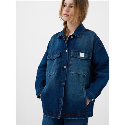 Куртка текстильная джинсовая для девочек