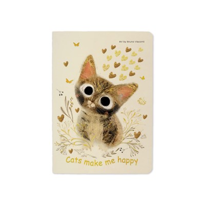 Записная книжка А6  32л линейка "Любовь. Милый котик" 7-32-506/20 Bruno Visconti