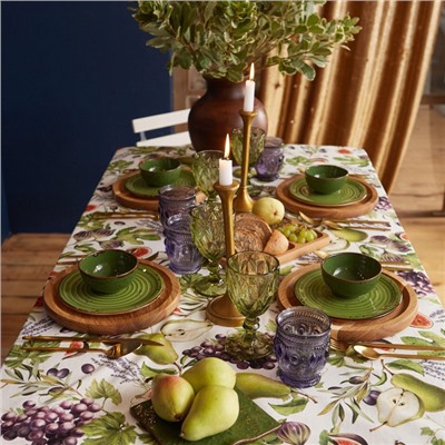 Скатерть «Этель. Фруктовый сад», 149×110 см, 100% хлопок, саржа 190 г/м²