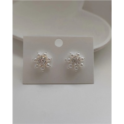 Серьги Снежинки