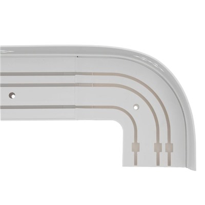 Карниз трёхрядный «Ультракомпакт. Ромб», 180 см, с декоративной планкой 7 см, цвет золото/белый