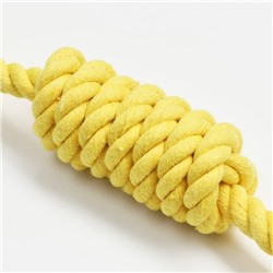 Игрушка канатная «Конфета», до 30 см, до 55 г, жёлтая