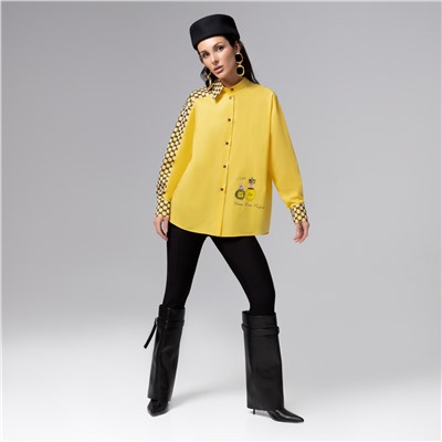 Рубашка дизайнерская, Моя философия – шик (жёлтая)