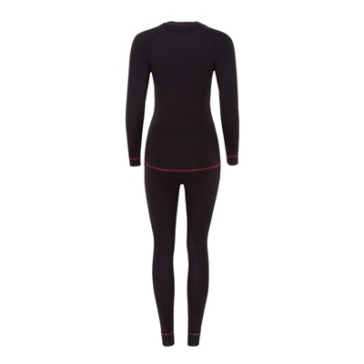 Термобельё женское (джемпер, легинсы), чёрное, красное, размер 44