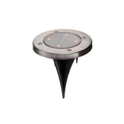 Садовый светильник, уличный, на солнечной батарее, 4 LED, свечение тёплое белое