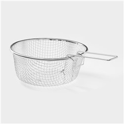 Фритюрница Доляна, d=18 см, съёмная ручка, цвет серебристый