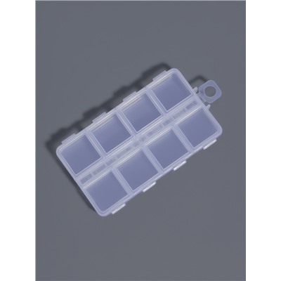 Органайзер для хранения мелочей, 8 ячеек, с подвесом, 11×6.3×1.5 см, прозрачный