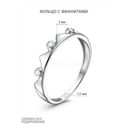 Серьги из серебра с фианитами родированные 3101028585