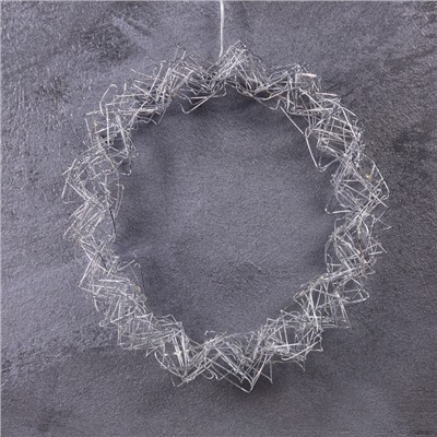 Светодиодная фигура «Венок» 25×25×6 см, 15 LED, батарейки AAx2 (не в комплекте), свечение теплое белое