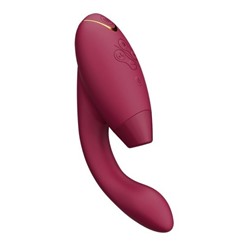Бордовый бесконтактный клиторальный стимулятор Womanizer Duo 2