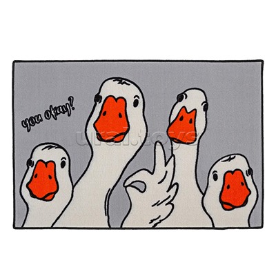 Ковер "Гусь" дет. 1х1,5 прямоугольный, светло-серый