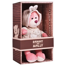 Мишка Молли в Плаще с Заячьими Ушками, 21 см, в коробке