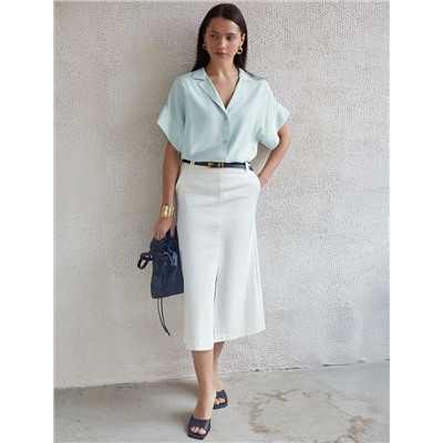 Блузка с коротким рукавом из вискозы с лиоцеллом