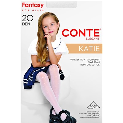CONTE Колготки в точку с рисунком «кот» KATIE CONTE ELEGANT, 1234307