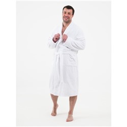 Халат мужской махровый с шалькой, размер 56-58, белый