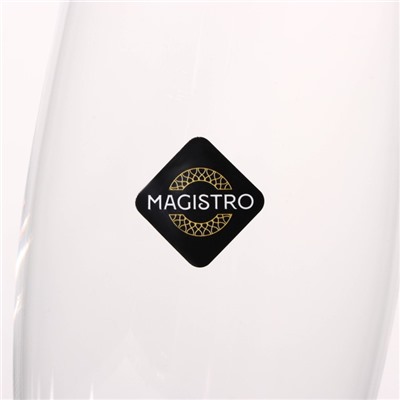 Бокалы для шампанского Magistro «Иллюзия», 180 мл, 5,5×27,5 см, стекло, прозрачные, набор 2 шт