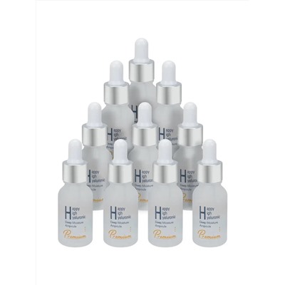 HAPPY HIGH Набор сывороток для лица с гиалуроновой кислотой / Hyaluronic Deep Moisture Ampoule Premium, 15 мл x 10 27943