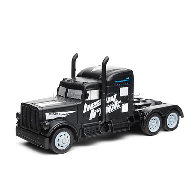 Машина  "Контейнеровоз" с дорожными знаками (чёрный) р/у, 27 MHz, в коробке