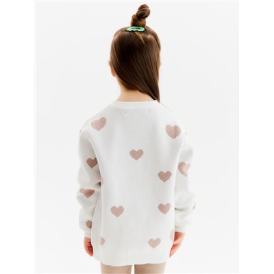 Джемпер детский KAFTAN Love, размер 30 (98-104 см), бежевый