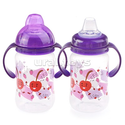 Поильник с силиконовым носиком и ручками "Фрукты"