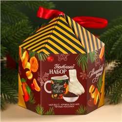 Подарочный набор «Верь в чудеса»: чай чёрный, вкус: глинтвейн, 50 г, кружка 300 мл., носки 36 - 39 размер