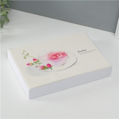 Фотоальбом на 100 фото кожзам 10×15 см «Розовый чай», в коробке, 4×26×18 см