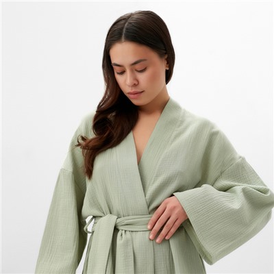 Халат домашний женский KAFTAN Basic, размер 40-42, зелёный