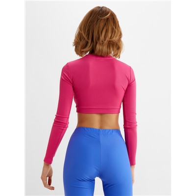 Лонгслив женский MINAKU: Casual Collection, цвет фуксия, размер 44