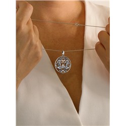 Подвеска из чернёного серебра - Близнецы 925 пробы П-0306о