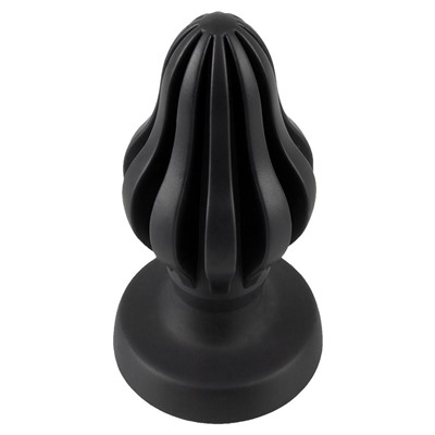 Черная анальная пробка Super Soft Butt Plug - 11,1 см.
