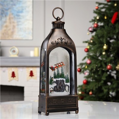 Фигура светодиодная «Новогодняя елка», 36×12.8×6.5 см, музыка, батарейки ААх3 (не в комплекте), USB, свечение тёплое белое